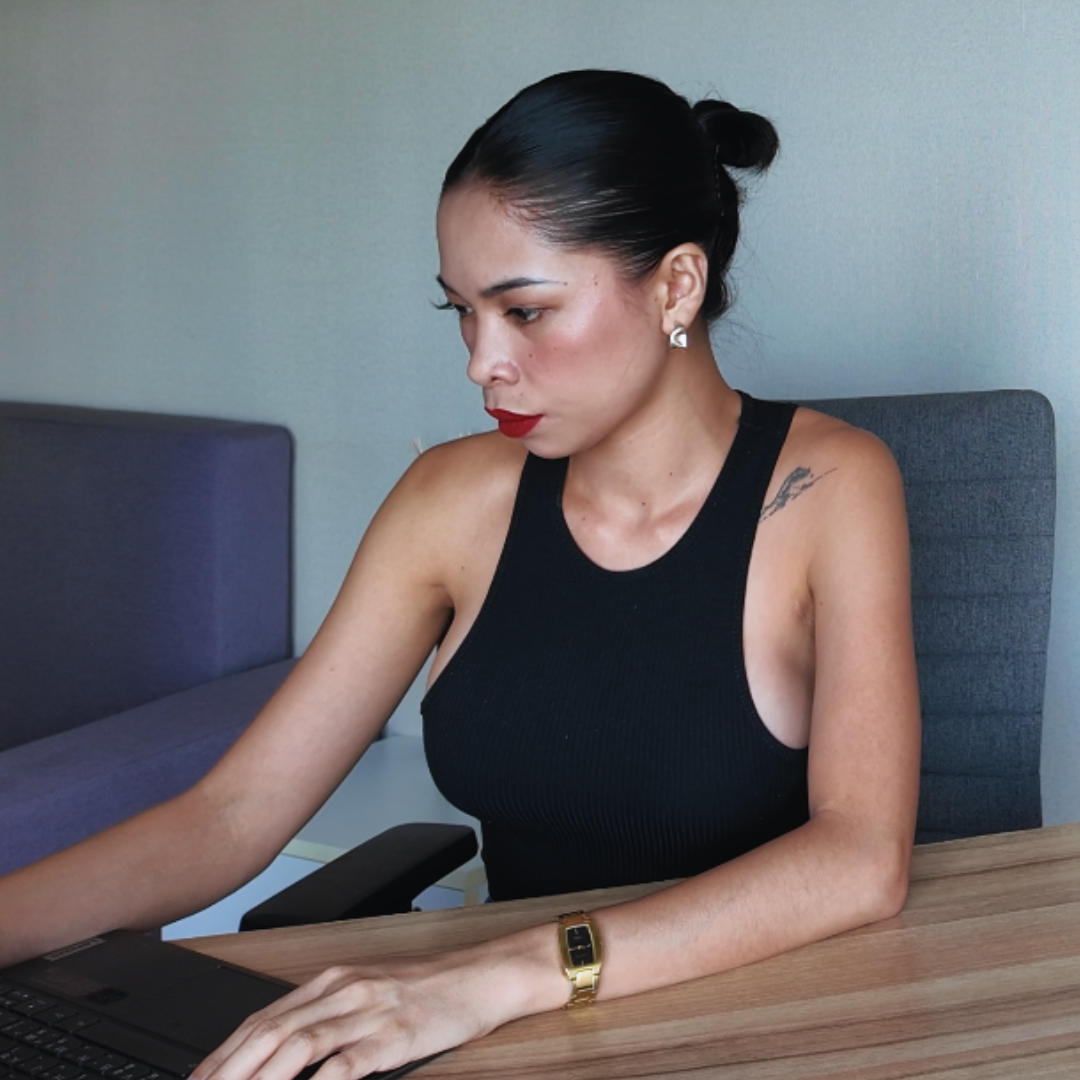 Emalyn working on tools at home